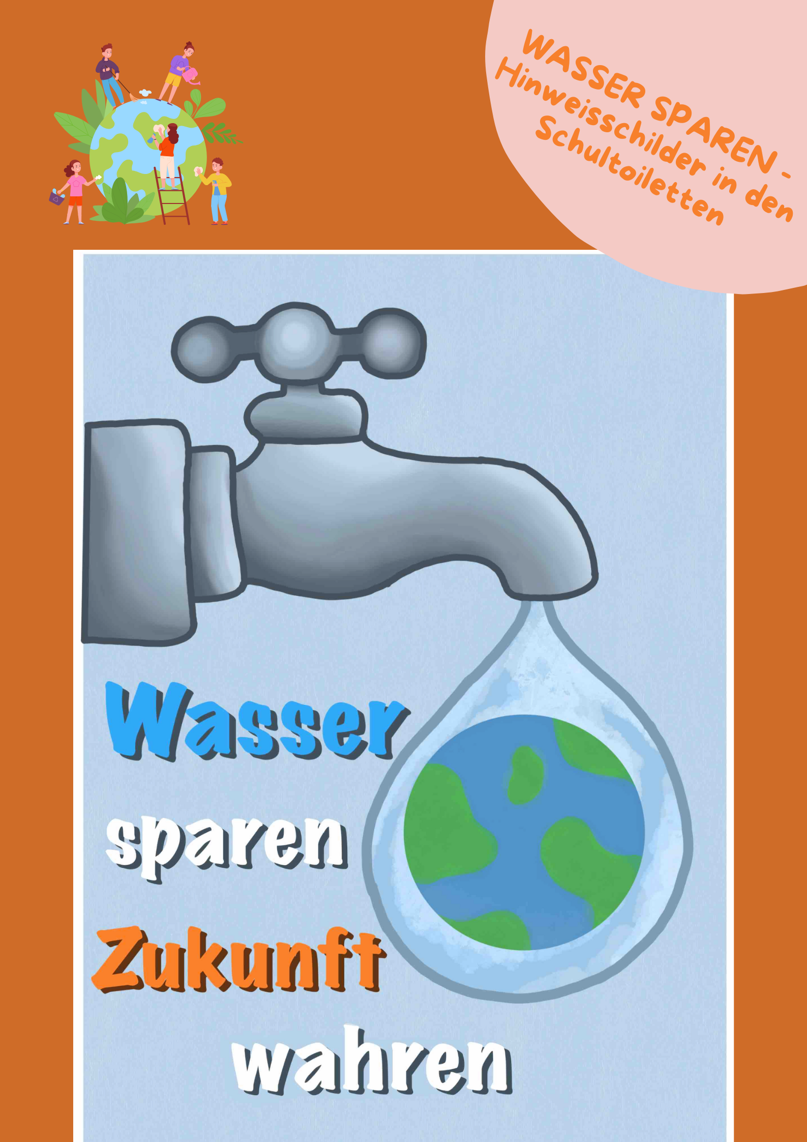 Hinweisschilder in den Schultoiletten Image